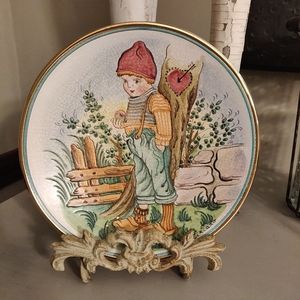 V. Tiziano Hand Painted & Etched Valentine's Day 1979 Plate Limited Edition 4810